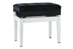 GEWA banquette de piano Deluxe avec compartiment - White mat
