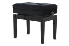 GEWA Banquette de piano Deluxe avec compartiment - Black brillant