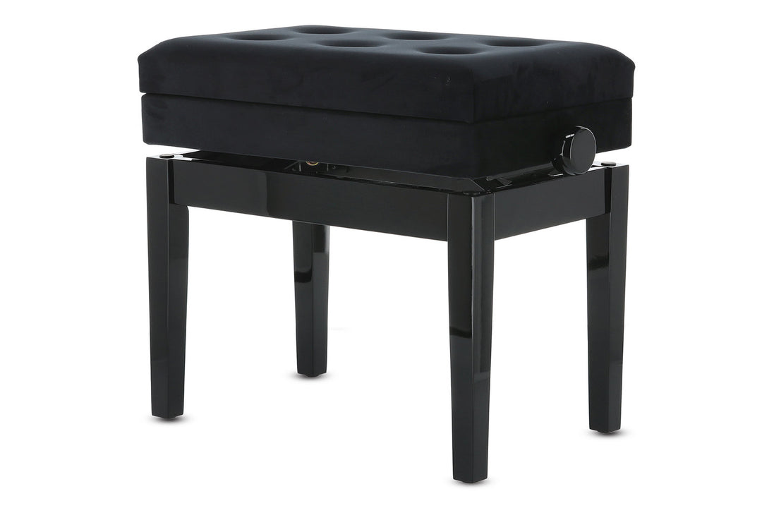 GEWA Banquette de piano Deluxe avec compartiment - Black brillant