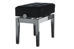 GEWA Banquette de piano Deluxe avec compartiment - Black brillant