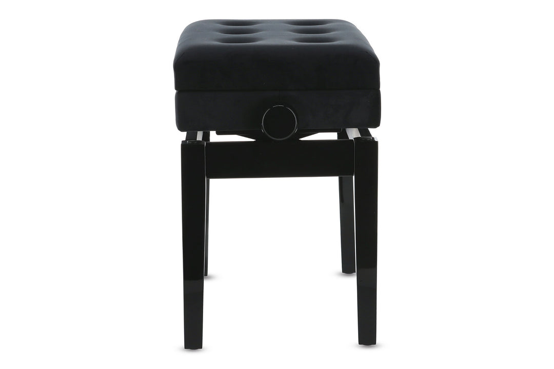 GEWA Banquette de piano Deluxe avec compartiment - Black brillant