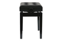 GEWA Banquette de piano Deluxe Leather Black, Highgloss - Housse Black en similicuir
