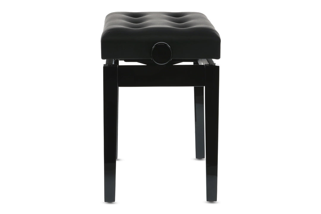 GEWA Banquette de piano Deluxe Leather Black, Highgloss - Housse Black en similicuir
