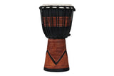 Latin Percussion Djembe World Beat Wood Art - Black/Brown (LP713SB)