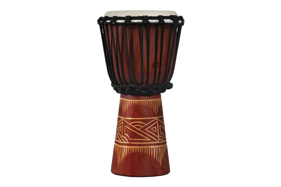 Latin Percussion Djembés World Beat Wood Art - Rouge/Naturel (LP713SR)