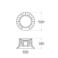 Partsland bouton de potentiomètre Gibson Style - Set Gibson Style