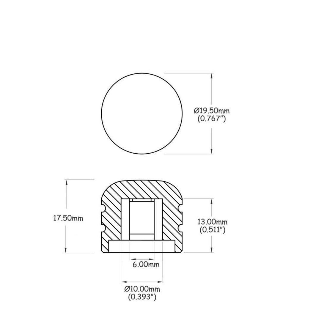 Partsland bouton de potentiomètre Nature Wood - Bois d'érable