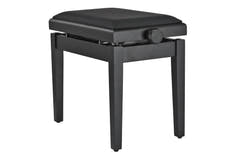 GEWA banquette de piano Deluxe Autolift Vinyl - Black mat (assise noire)