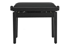 GEWA banquette de piano Deluxe Autolift Vinyl - Black mat (assise noire)