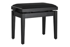GEWA banquette de piano Deluxe Autolift Vinyl - Black mat (assise noire)