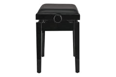 Banquette de piano GEWA Deluxe Autolift en vinyle - Black brillante (Assise Black)
