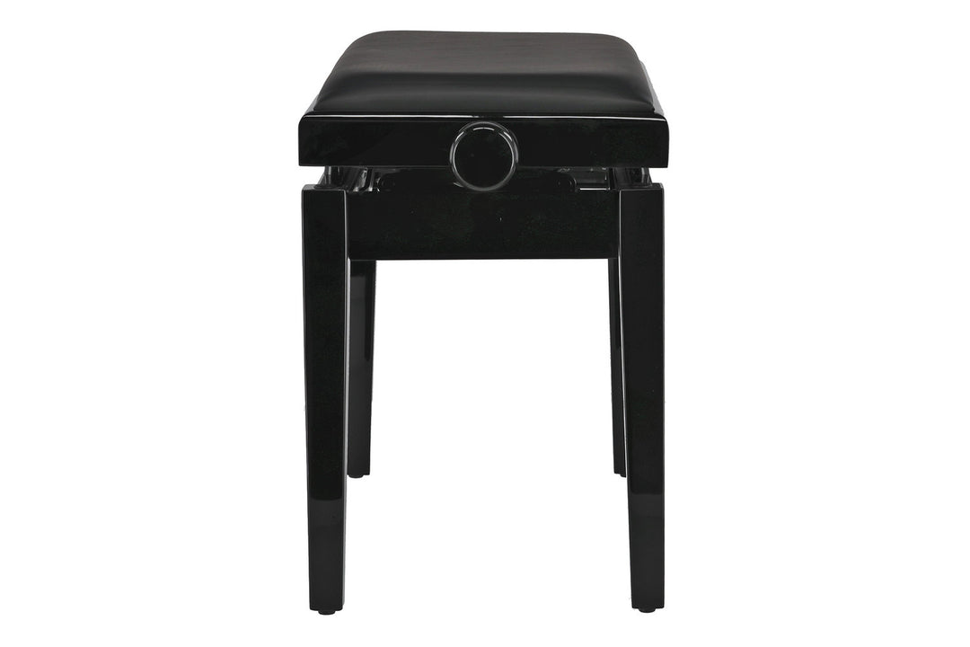 Banquette de piano GEWA Deluxe Autolift en vinyle - Black brillante (Assise Black)