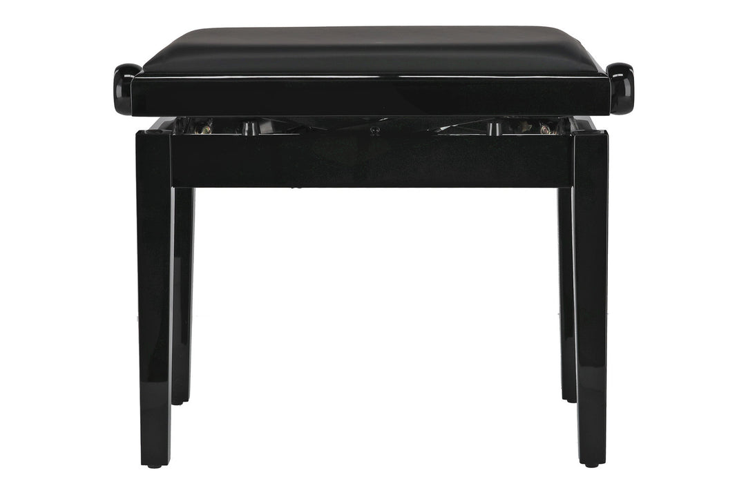 Banquette de piano GEWA Deluxe Autolift en vinyle - Black brillante (Assise Black)