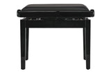 GEWA Piano bench Deluxe Autolift Vinyl - Black highgloss (Seat black)