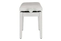 Banquette de piano GEWA Deluxe Autolift Vinyl - White mat (siège White)
