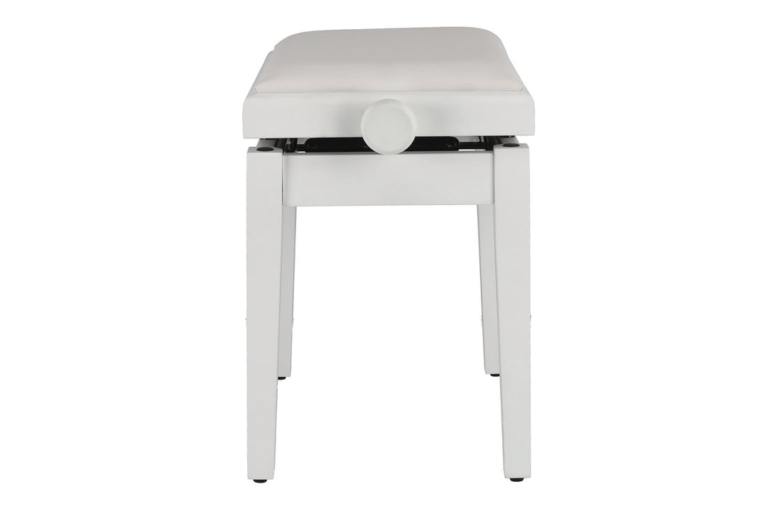 Banquette de piano GEWA Deluxe Autolift Vinyl - White mat (siège White)