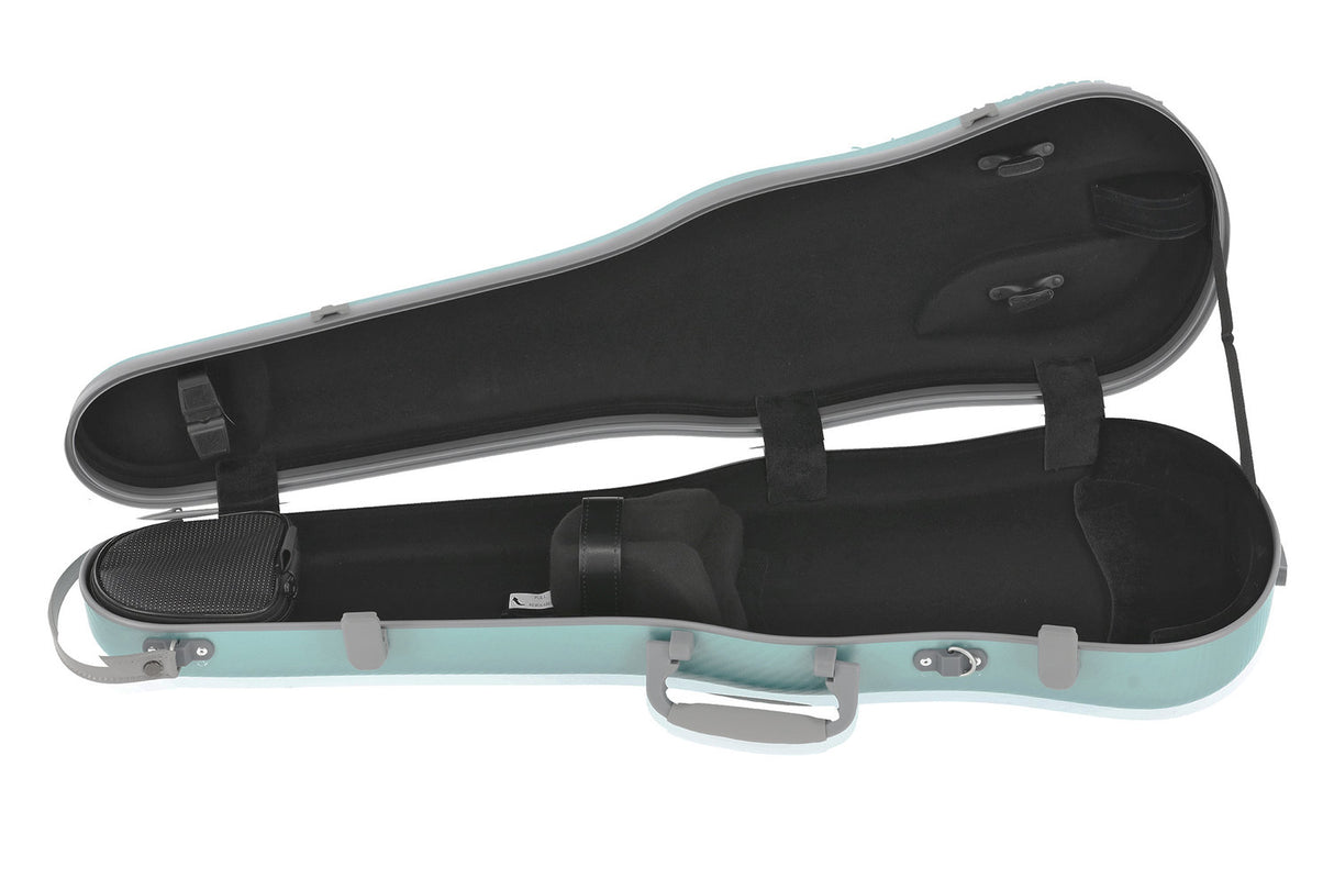 PURE GEWA Form-shaped violin cases Polycarbonate FUN - 4/4 - 1/2 (Green / Black)