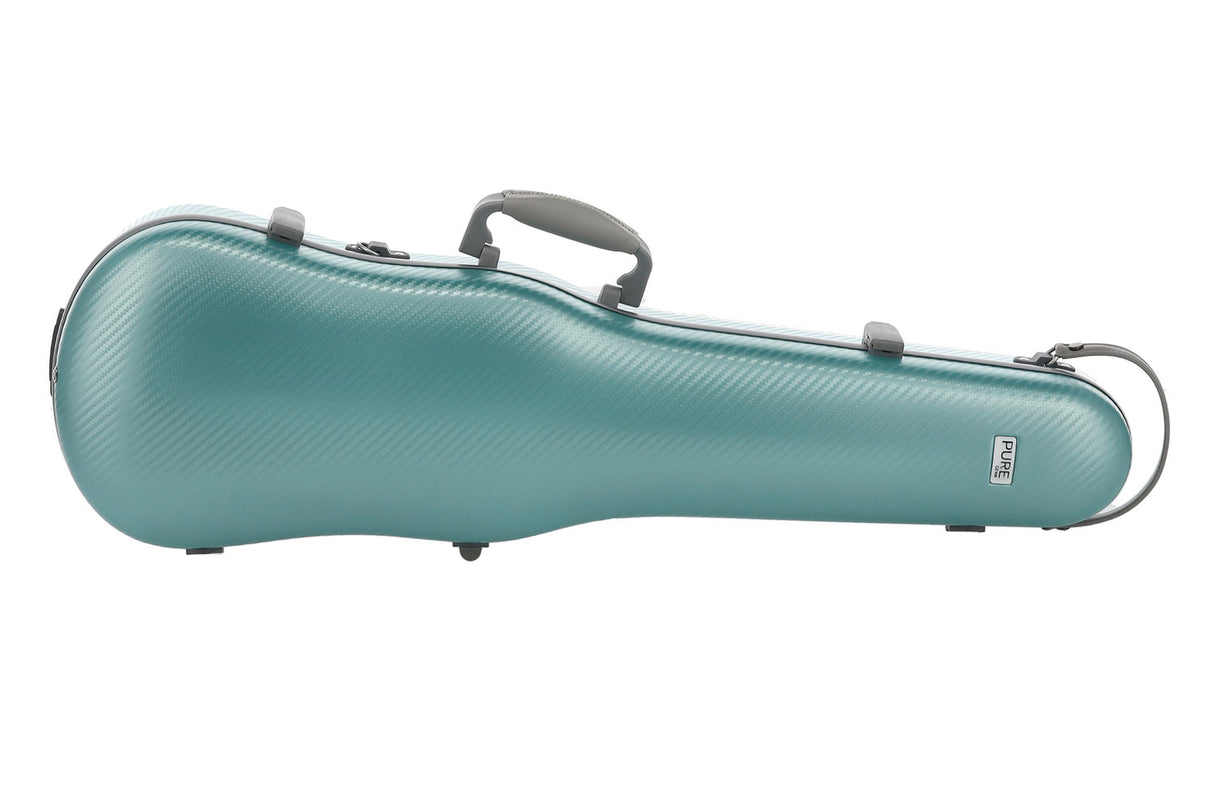PURE GEWA Form-shaped violin cases Polycarbonate FUN - 4/4 - 1/2 (Green / Black)