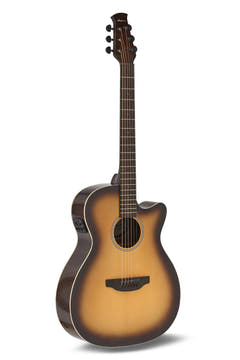Applause Guitares électro-acoustique Jump OM Electro Cut Gloss - Tobacco Burst (AEO-69-TB)