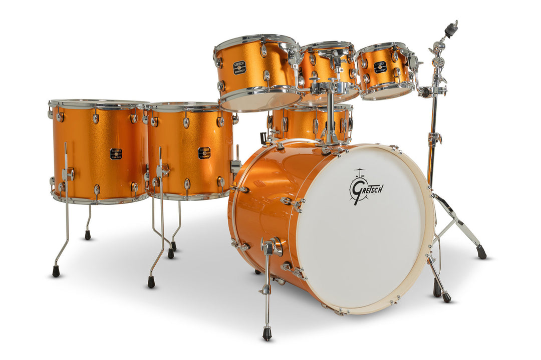 Gretsch Drum set Energy - finition orange pailletée