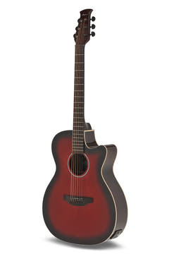 Applause Guitares E-Acoustic Jump OM Electro Cut Gloss - Cherry Burst (AEO-69-CB)