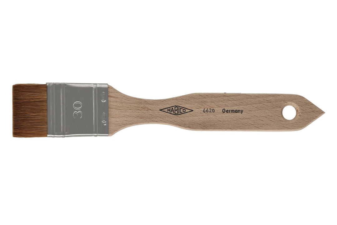 Habico Brosse en poils de martre rouge - largeur 30mm (longueur des poils 19mm)