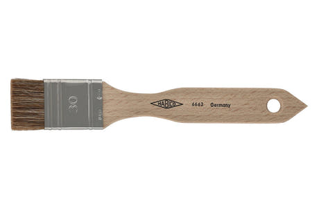 Pinceau plat Habico n° 6662 en poils de bœuf, 30 mm