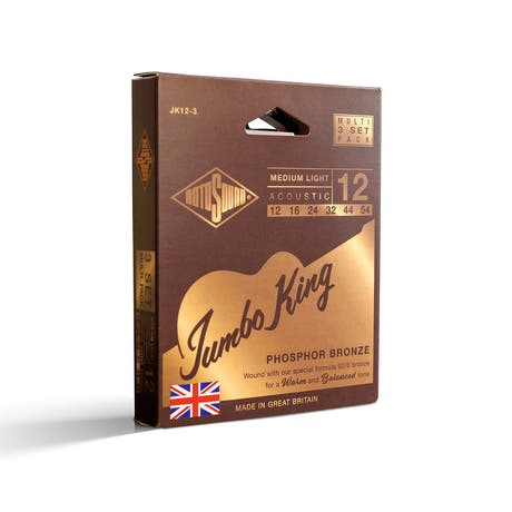 Rotosound Jumbo King JK12-3 cordes de guitare folk 12-54, 3 jeux
