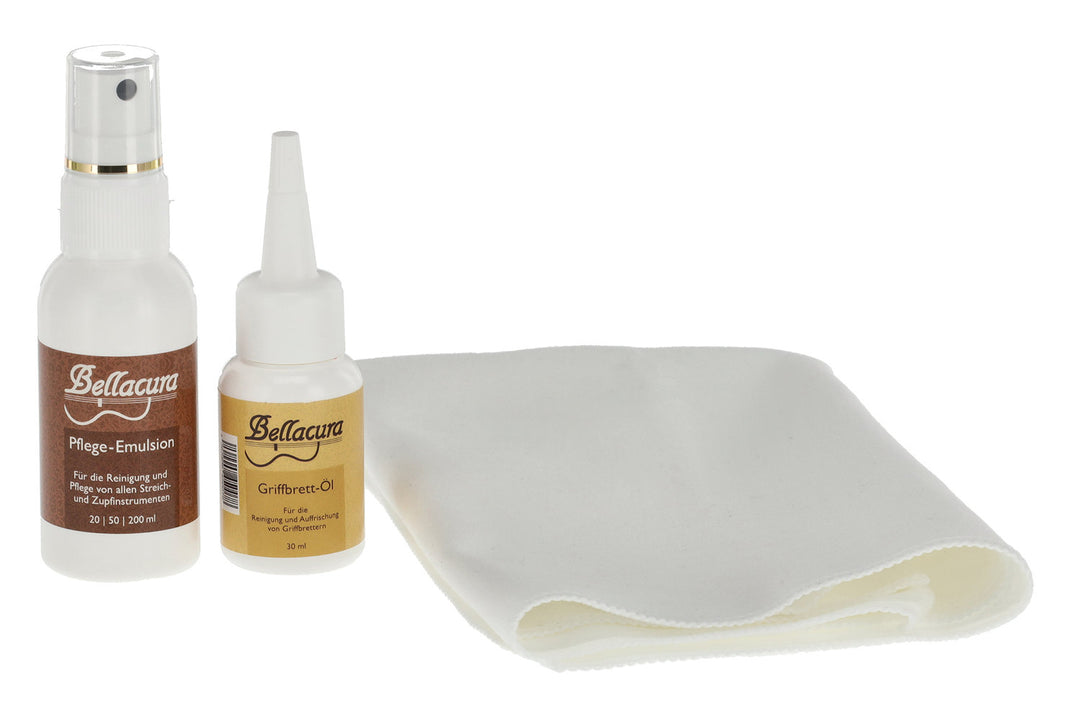 Bellacura Cleaner & Polish GEWA Exclusive set d’entretien - 3 pièces - pour guitares