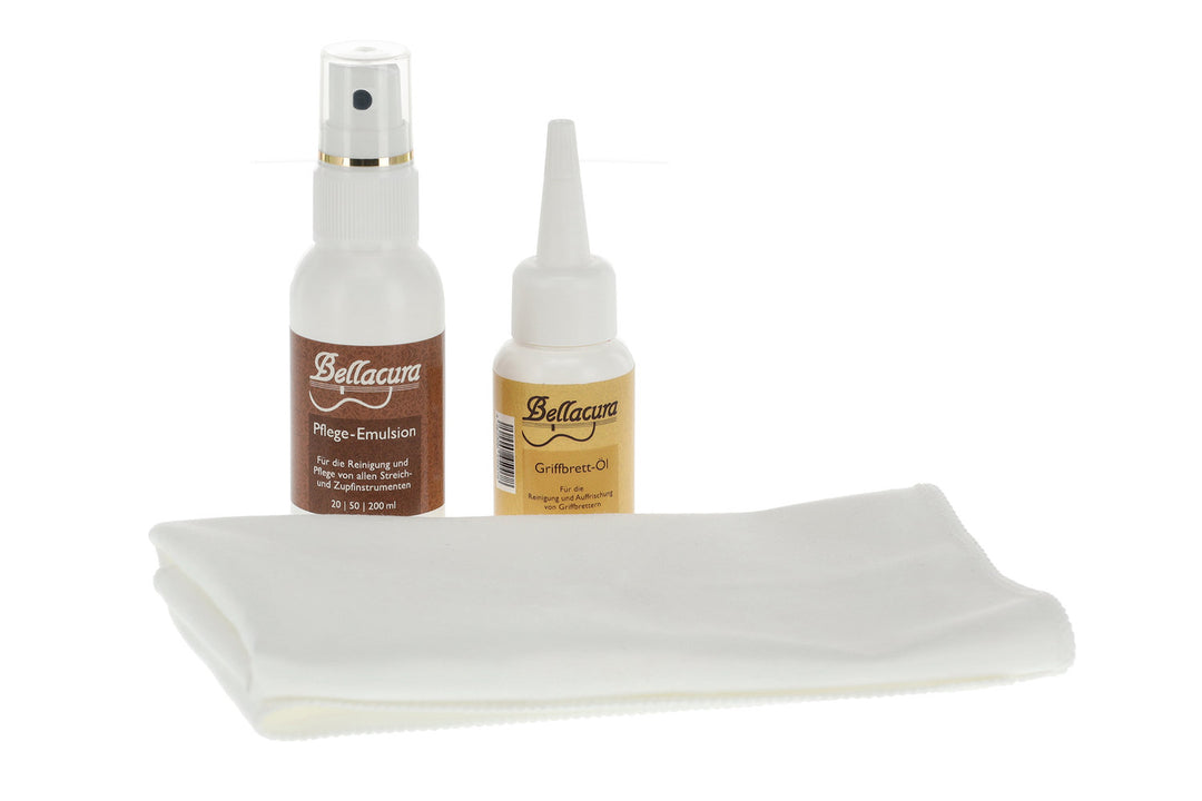 Bellacura Cleaner & Polish GEWA Exclusive set d’entretien - 3 pièces - pour guitares