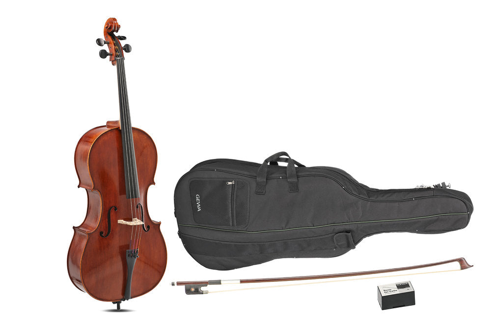 Violoncelle GEWA Sonata Europa 1/2, monté avec archet en massaranduba et housse