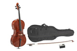 Violoncelle GEWA Sonata Europa 1/2, monté avec archet en massaranduba et housse