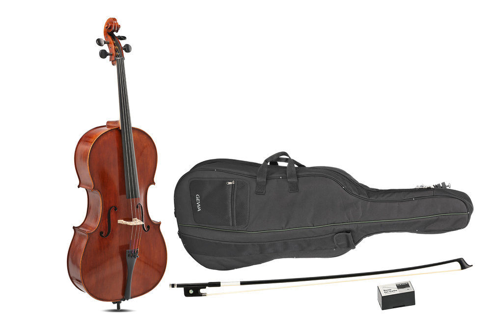 GEWA Sonata Europa violoncelle 1/2, monté avec archet en carbone et housse