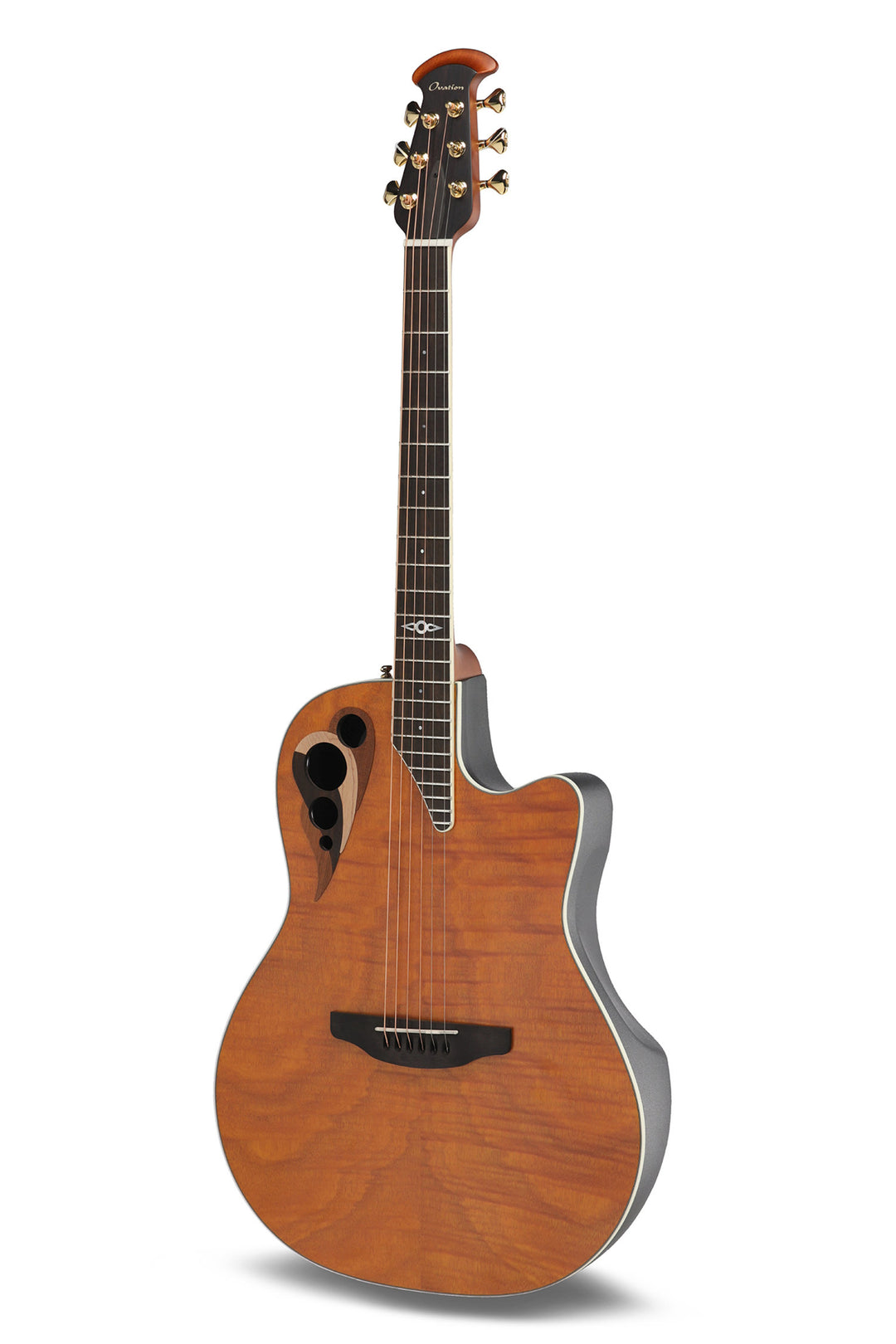 Guitares électro-acoustique Ovation Celebrity Elite Deluxe Plus Ltd 2026 Deep Contour - Amber Satin (CDX40P-FM-G)