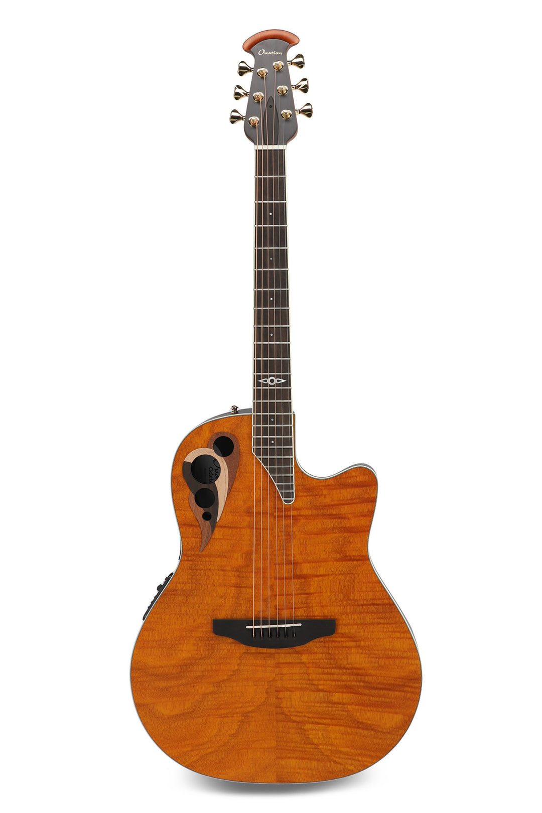 Guitares électro-acoustique Ovation Celebrity Elite Deluxe Plus Ltd 2026 Deep Contour - Amber Satin (CDX40P-FM-G)