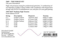 Hannabach cordes pour Guitares classiques Serie 1869 Carbon/Gold MHT - A5 Gold MHT (18695MHT)