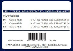 Hannabach Cordes pour Guitares classiques Series 728 High Tension Custom Made - 3er Bass aigu (7287HT)