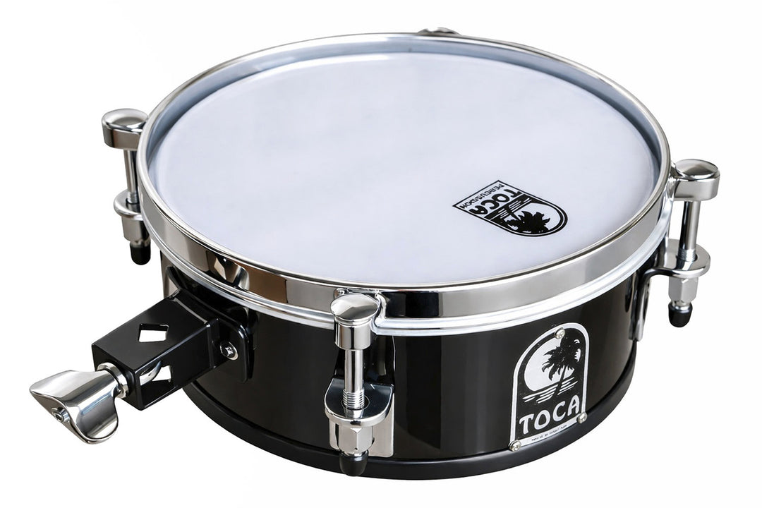 Extensions de batterie Toca Drumset Acrylic Mini Timbales - Smoke (T-408AS)