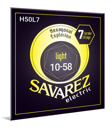 Savarez H50L7 Hexagonal Explosion, light .010 à .058, 7 cordes