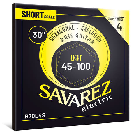 Savarez B70L4S Hexagonal Explosion basso 4 cordes, light short scale