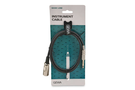 GEWA Basic Line câble d’instrument 1 m, jack mono vers XLR mâle