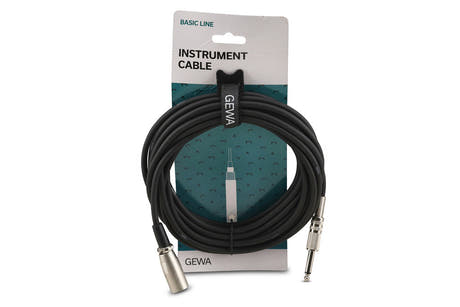 GEWA Basic Line câble d’instrument 6 m, mono-jack vers XLR mâle