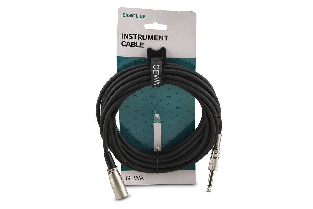GEWA Basic Line câble d’instrument 6 m, mono-jack vers XLR mâle