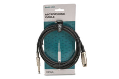 Câble de microphone GEWA Basic Line 3 m, XLR femelle vers jack mono