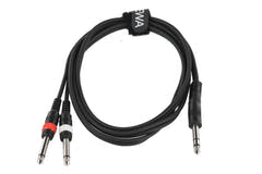 GEWA Basic Line câble en Y 1,5 m, jack stéréo vers 2 x jack mono