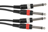 GEWA Basic Line câble double 1,5 m, 2 x jack mono