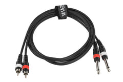 Câble double GEWA Basic Line 1,5 m, 2 x jack vers 2 x cinch