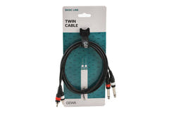 Câble double GEWA Basic Line 1,5 m, 2 x jack vers 2 x cinch