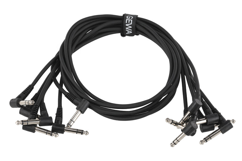 GEWA Basic Line câble patch 0,9 m, jack stéréo coudé, 6 pièces
