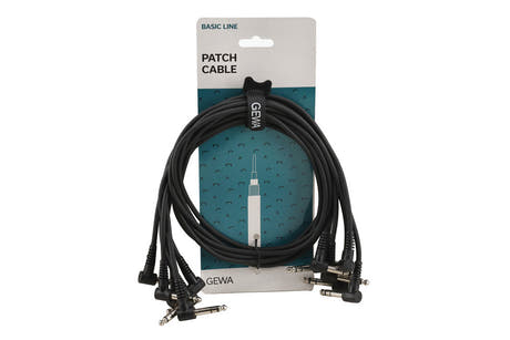 GEWA Basic Line câble patch 0,9 m, jack stéréo coudé, 6 pièces